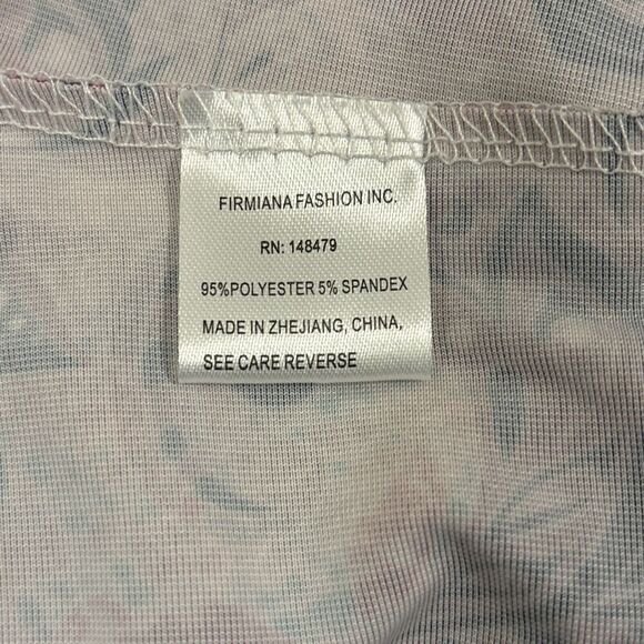 Lily By Firmiana Women Summer Tunic XL Long Sleeve V-neck Collarless Floral - Picture 10 of 10